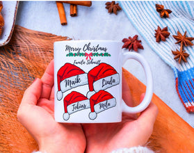 Weihnachtstasse, personalisierte Tasse, Weihnachtswichtel Tasse, Geschenkidee Weihnachten, Familiengeschenk, Kollegen, Geburtstage