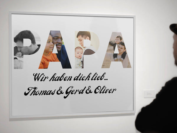 Papa Geschenk Vatertag, Vatertagsgeschenk Bild, Geschenke für Männer Mann Ehemann Vater