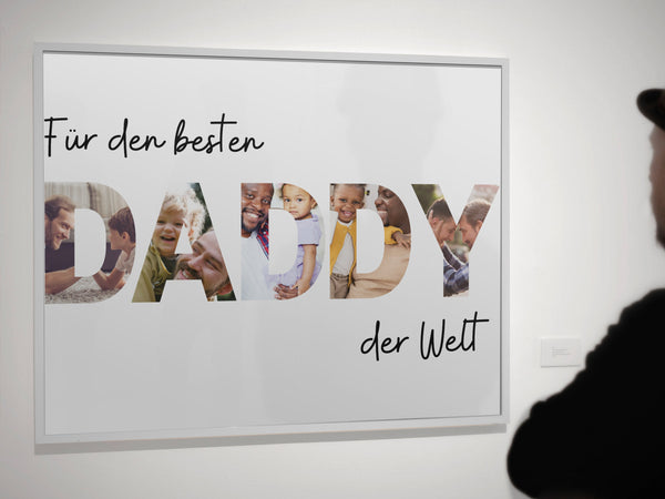 Papa Geschenk Vatertag, Vatertagsgeschenk Bild, Geschenke für Männer Mann Ehemann Vater