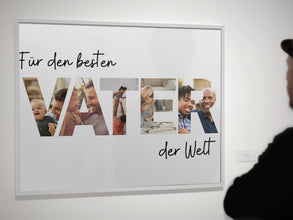 Papa Geschenk Vatertag, Vatertagsgeschenk Bild, Geschenke für Männer Mann Ehemann Vater