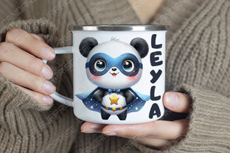 Superhelden niedliche Tiere Kindertasse,Emaille Tasse Kinder,Tasse Kinder personalisiert,Kindertasse mit Namen,Superhelden Emaille Tasse, 4