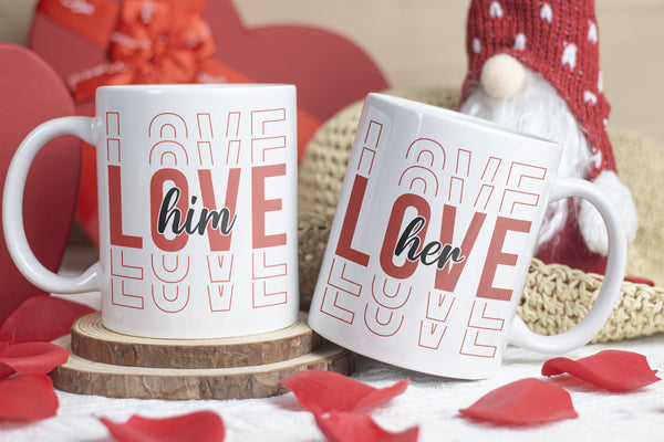Valentinstag Geschenk für Paare - Personalisierte Keramiktasse - Einzigartiges Geschenk für Partner  - Kaffee Tasse