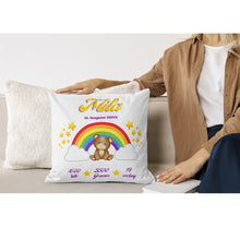 Kissen Regenbogen Namenskissen Geburt Geschenk personalisiert