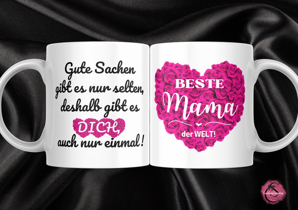 Muttertaggeschenk, TASSE für MAMA, BESTE Mama beidseitiger Druck, mit Text, schönes Geschenk,Familie