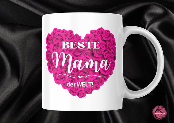 Muttertaggeschenk, TASSE für MAMA, BESTE Mama beidseitiger Druck, mit Text, schönes Geschenk,Familie