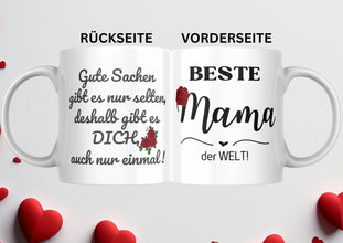 Muttertaggeschenk, TASSE für MAMA, BESTE Mama beidseitiger Druck, mit Text, schönes Geschenk,Familie