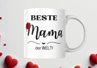 Muttertaggeschenk, TASSE für MAMA, BESTE Mama beidseitiger Druck, mit Text, schönes Geschenk,Familie