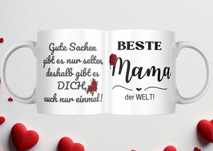 Muttertaggeschenk, TASSE für MAMA, BESTE Mama beidseitiger Druck, mit Text, schönes Geschenk,Familie