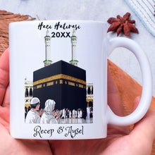 Islamische Tasse, Haddsch Erinnerung, Hac Hatirasi, beidseitiger Druck, Mekka, grüne Kuppel, kabe, yesil kubbe, personalisierte Tassen