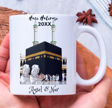 Islamische Tasse, Haddsch Erinnerung, Hac Hatirasi, beidseitiger Druck, Mekka, grüne Kuppel, kabe, yesil kubbe, personalisierte Tassen
