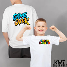 Mariotshirt, Super Mrio Premium Hoodie ,Geschenk für MARIOFANS, mit deinem NAMEN, Geburtstag, , SuperAmelie,Kindertshirt, GAMEOVER