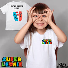 Mariotshirt, Super Mrio Premium Hoodie ,Geschenk für MARIOFANS, mit deinem NAMEN, Geburtstag, , SuperAmelie,Kindertshirt, GAMEOVER