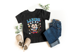 Kinder T-Shirt Labubu Superheld Comic – Lustiges Labubu Heldenmotiv, Baumwolle, Geschenk für Jungen & Mädchen