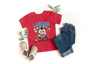Kinder T-Shirt Labubu Superheld Comic – Lustiges Labubu Heldenmotiv, Baumwolle, Geschenk für Jungen & Mädchen