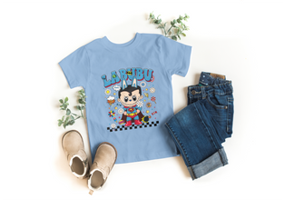 Kinder T-Shirt Labubu Superheld Comic – Lustiges Labubu Heldenmotiv, Baumwolle, Geschenk für Jungen & Mädchen