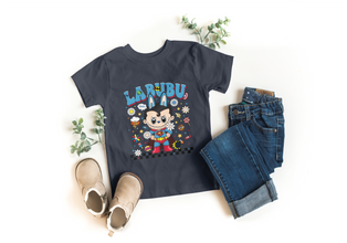 Kinder T-Shirt Labubu Superheld Comic – Lustiges Labubu Heldenmotiv, Baumwolle, Geschenk für Jungen & Mädchen