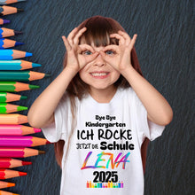 Schulkindtshirt, Schulanfang Tshirt mit NAMEN, ich ROCKE die Schule,Kita, Abschied Kindergarten, Schulanfang Geschenk,Schulkind,Einschulung